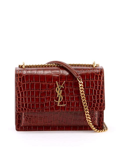 ysl sunset bag small red|medium sunset leather shoulder bag.